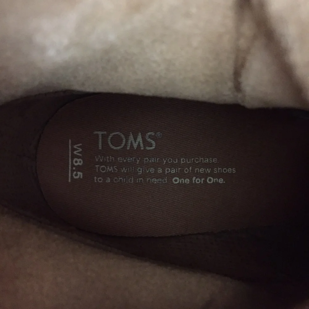 Toms Mila Toffee Suede Leather Ankle Wrap Bootie 8.5